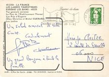 CPM La France Les Landes Touristiques Eugenie le Bains Vue generale aerienne Le Parc de l'Etablissem