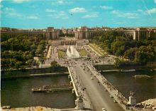 CPM Paris et ses Merveilles Le pont d'Iena la Seine et le palais de Chaillot 