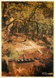 CPM Paysage des Landes Bord de Courant en foret 