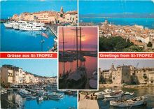 CPM La Cote d'Azur Varoise Saint Tropez Var Le Port Quai Bailli de Suffren et Quai Jean Jaures Vue g