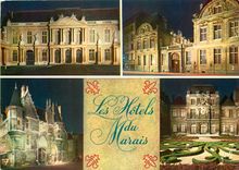 CPM Couleurs et Lumiere de France Paris Les Hotels du Marais Hotel de Soubise Hotel de Belhune Sully