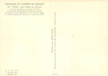 CPM Couleurs et Lumiere de France Paris Les Hotels du Marais Hotel de Soubise Hotel de Belhune Sully