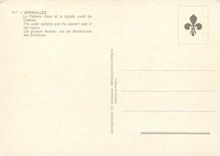 CPM Versailles Le Parterre d'eau et la facade ouest du Chateau 