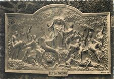 CPM Champagne Pommery & Greno Reims La fete de Bacchus Bas relief sculpte dans la craie 