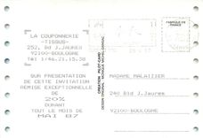 CPM Publicite La Coupoinnerie Tissus Bd JJ Jaures Boulogne