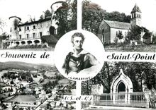 CPM Souvenir de Saint Point S et L Chateau de Lamartine Eglise Vue generale Tombeau de Lamartine 