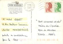 CPM Champagne Piper Heidsieck Henri Vannier Reims Train