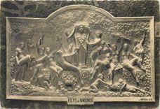 CPM Champagne Pommery et Greno Reims La fete de Bacchus Bas relief sculpte 