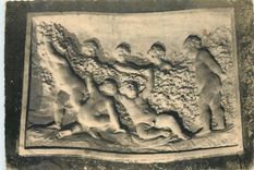 CPM Champagne pommery et Greno Reims Jeunes miraudeurs Bas relief sculpte dans la craie 