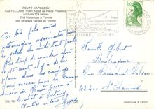 CPM Route Napoleon Castellane Alpes de Haute Provence Cite historique a l'entree des celebres Gorges