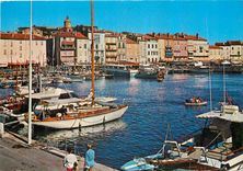CPM La Cote d'Azur Varoise Saint Tropez Var Le Quai Frederie Mistrai et le Quai Jean Jaures 