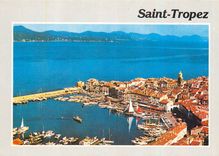 CPM Saint Tropez Var Vue Panoramique aerienne du port vers l'Esterel 