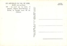 CPM Les Merveilles du Val de Loire Blois Loir et Cher Le pont sur la Loire a gauche l'eglise Saint N