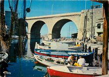 CPM Marseille B du Rh Le petit port de peche du Vallon des Auffes 