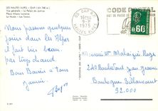 CPM Les Hautes Alpes Gap Vue generale Le Palais de Justice Place Alsace Lorraine Le Musee Les Tennis