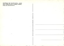 CPM Chapelle de Sainte Rita Nice Peres Oblats de la Vierge Marie Autel de Sainte Rita 