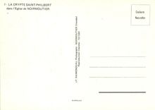 CPM La Crypte Saint Philbert dans l'Eglise de Noirmoutier
