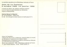 CPM Les Grandes expositions de la Bibliotheque nationale de France Jean de la Fontaine 4 Octobre 199
