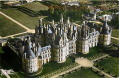 CPM En Touraine Chambord Loir et Cher Vue aerienne Le Chateu facade Nord 