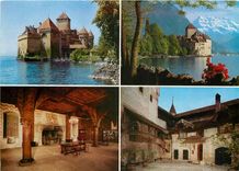 CPM Monteaux Suisse Chateau de Chillon vu du nord Salle du chatelin 