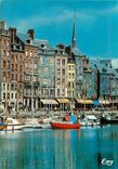 CPM Honfleur Calvados Le vieux bassin et les facades typiques 