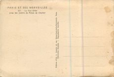 CPA Paris et ses Merveilles La Tour Eiffel prise des Jardins du Palais de Chaillot