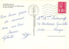 CPM Villers le Lac Arrivee des Bateaux au Deebarcadere du saut du Doubs