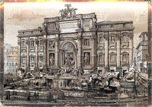 CPM Rome la Fontaine de Trevi