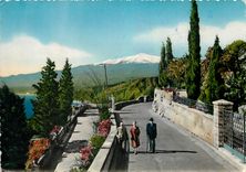 CPM Taormina vue generale et la grande route