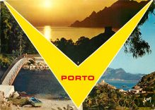 CPM Couleurs et Lumiere de France La Corse Oasis de Beaute Porto Pont sur le Porto coucher de soleil
