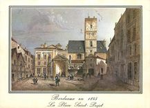 CPM Bordeaux en 1845 la Place Saint Projet