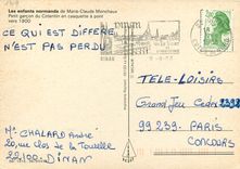 CPM Les enfants normands de Marie CLaude Monchaux Petit garcon du Contentin en Casquette a pont vers