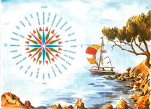 CPM Les Aquarelles de Provence Cote d'Azur la Rose des Vents