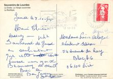 CPM Souvenirs de Lourdes La Grotte la vierge couronnee la Basilique