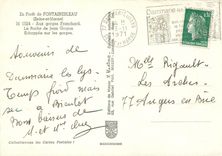 CPM En Foret de Fontainebleau (Seine et Marne) aux gorges Franchard La Roche de Jean Goujon