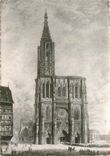 CPM Strasbourg la Cathedrale Gravure