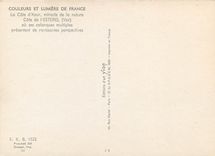 CPM Couleurs et Lumiere de France La Cote d'Azur miracle de la nature ouses calanques multiples pres