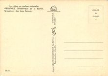 CPM Les Alpes en couleurs naturelles Grenoble Telepherique de la Bastille Croisement des deux bennes