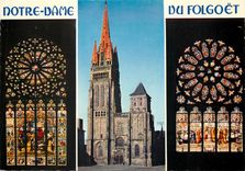 CPM La Bretagne en couleurs Notre Dame du Folgoet (Nord Finistere) collegiale en gothique flamboyant