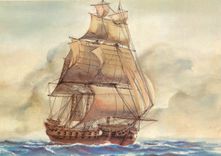 CPM La Confiance Commande par Surcouf (aquarelle de Bernad Louviot) Bateau