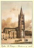 CPM Eglise St Europe a Saintes au 19e s