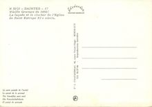 CPM Eglise St Europe a Saintes au 19e s