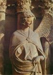 CPM Cathedrale de Reims Facade ouest portrait central l'ange Gabriel