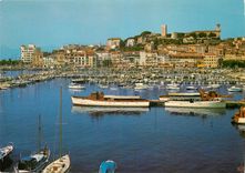 CPM Cannes Vue generale sur le Surquet et un coin du Port