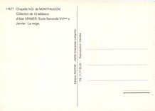 CPM Chapelle N D de Montfaucon d'Abel Grimer Ecole flamande XVIe s Janv la neige