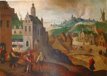 CPM Chapelle N D de Montfaucon d'Abel Grimer Ecole flamande XVIe s Fev Preparatifs du repas