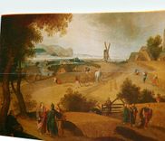 CPM Chapelle N D de Montfaucon d'Abel Grimer Ecole flamande XVIe s aout la Moisson