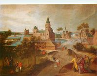 CPM Chapelle N D de Montfaucon d'Abel Grimer Ecole flamande XVIe s Septembre cueillette des fruits