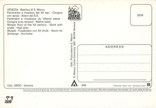 CPM Venezia Basilica di S Marco Pavement a mosaique du XIIe s Cicogne avec serpent Maitre Autel