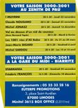 Tract Publicite Mercredi 19 juillet 2000 21 h 30 Arene de Dax